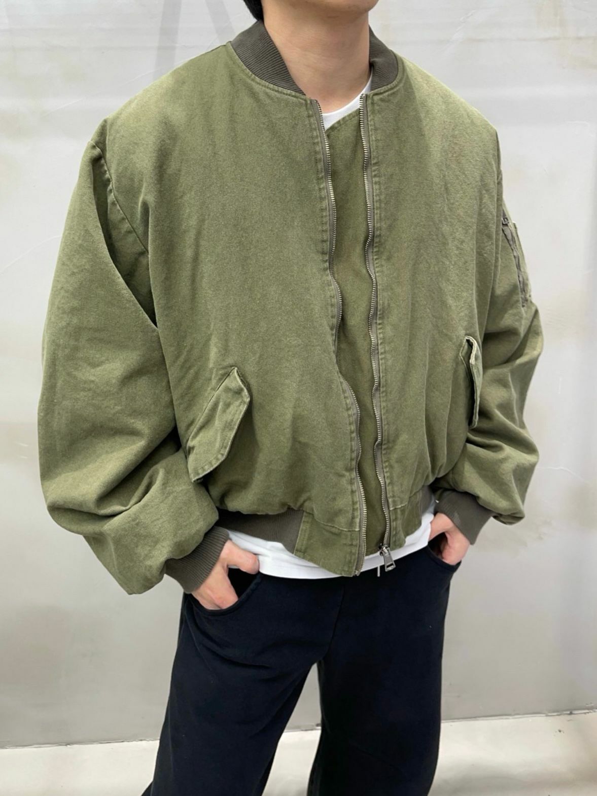 淨色拉鍊外套(夾棉) MUSE-009JK