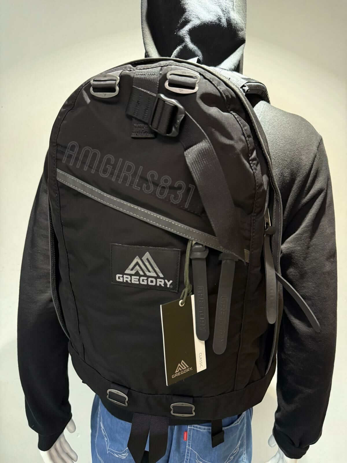 Gregory day pack reflect black 黑色併灰色反光邊