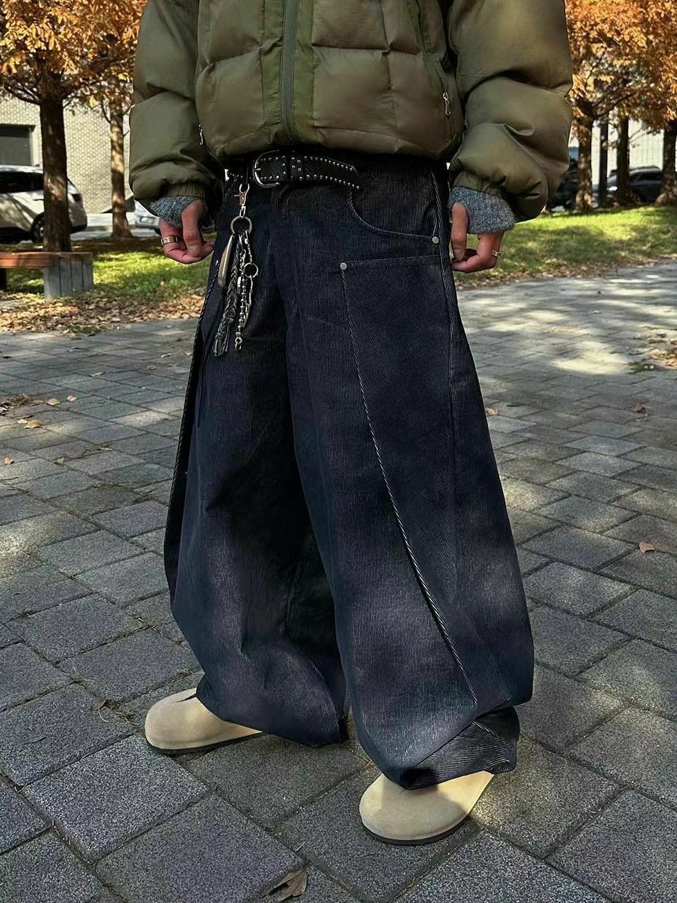 暗直紋Balloon Pants SCOPE-069P