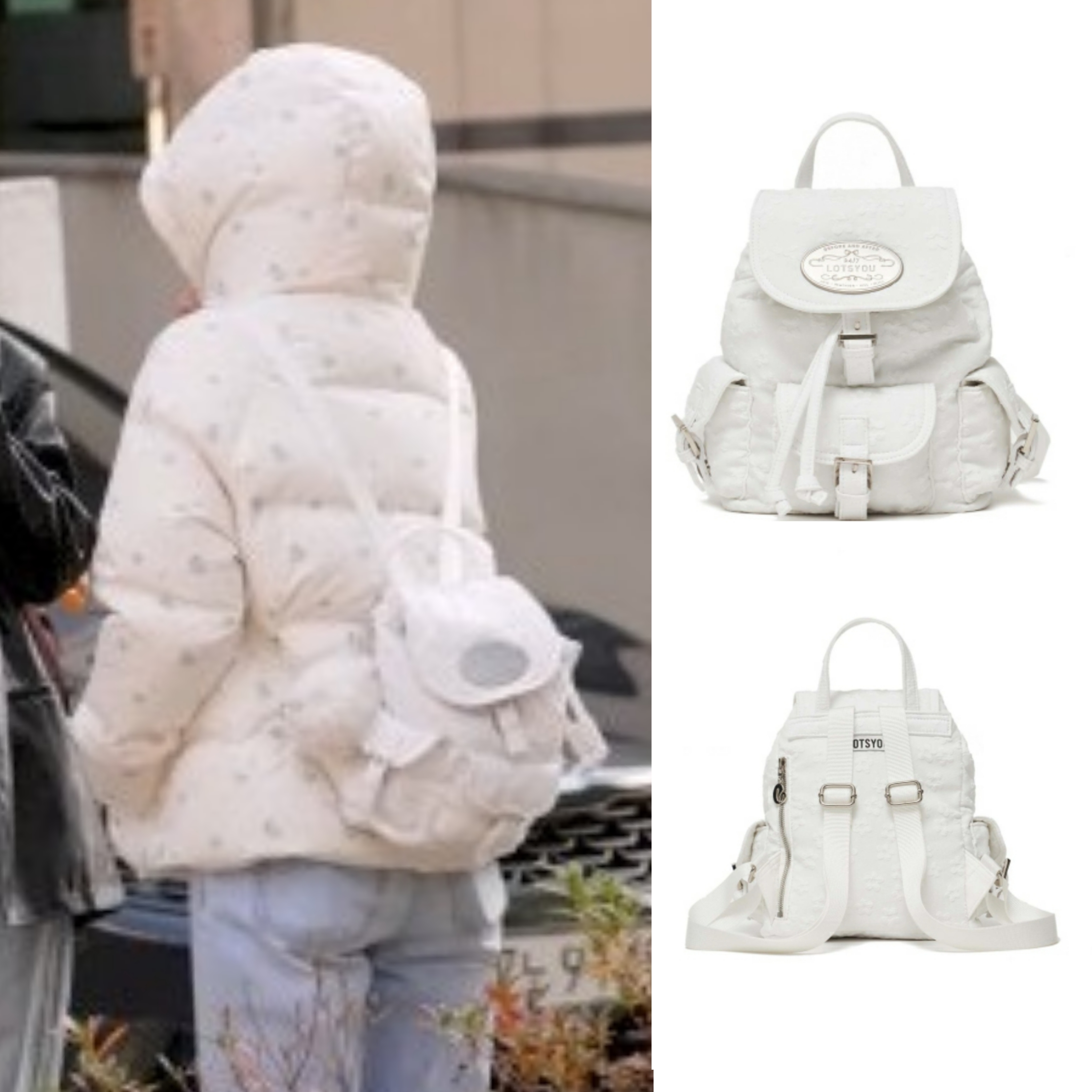 lotsyou] Nostalgia chubby Backpack White *權恩妃, Twice Dahyun