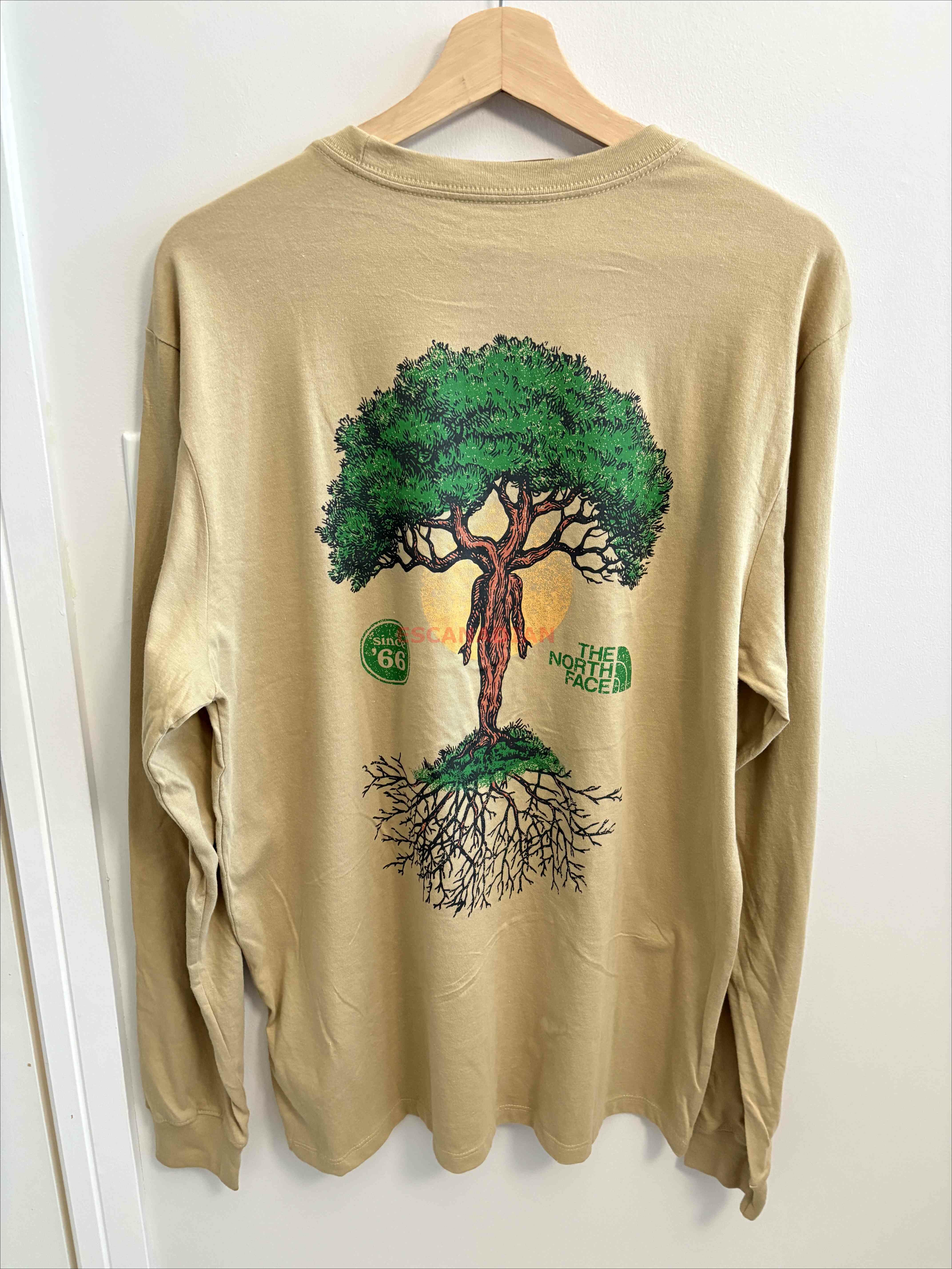 THE NORTH FACE 男大人 大樹正反圖案 長TEE