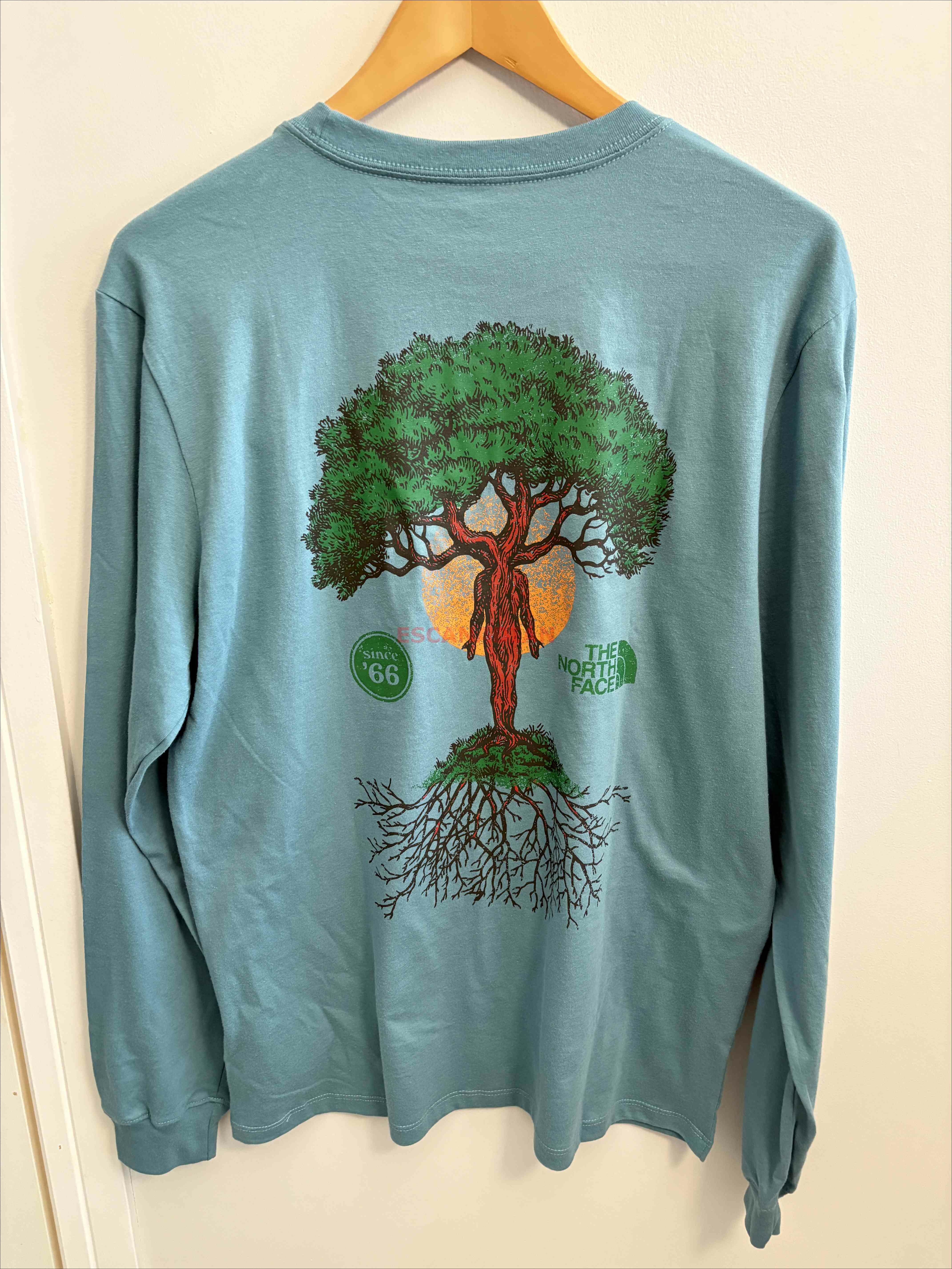 THE NORTH FACE 男大人 大樹正反圖案 長TEE