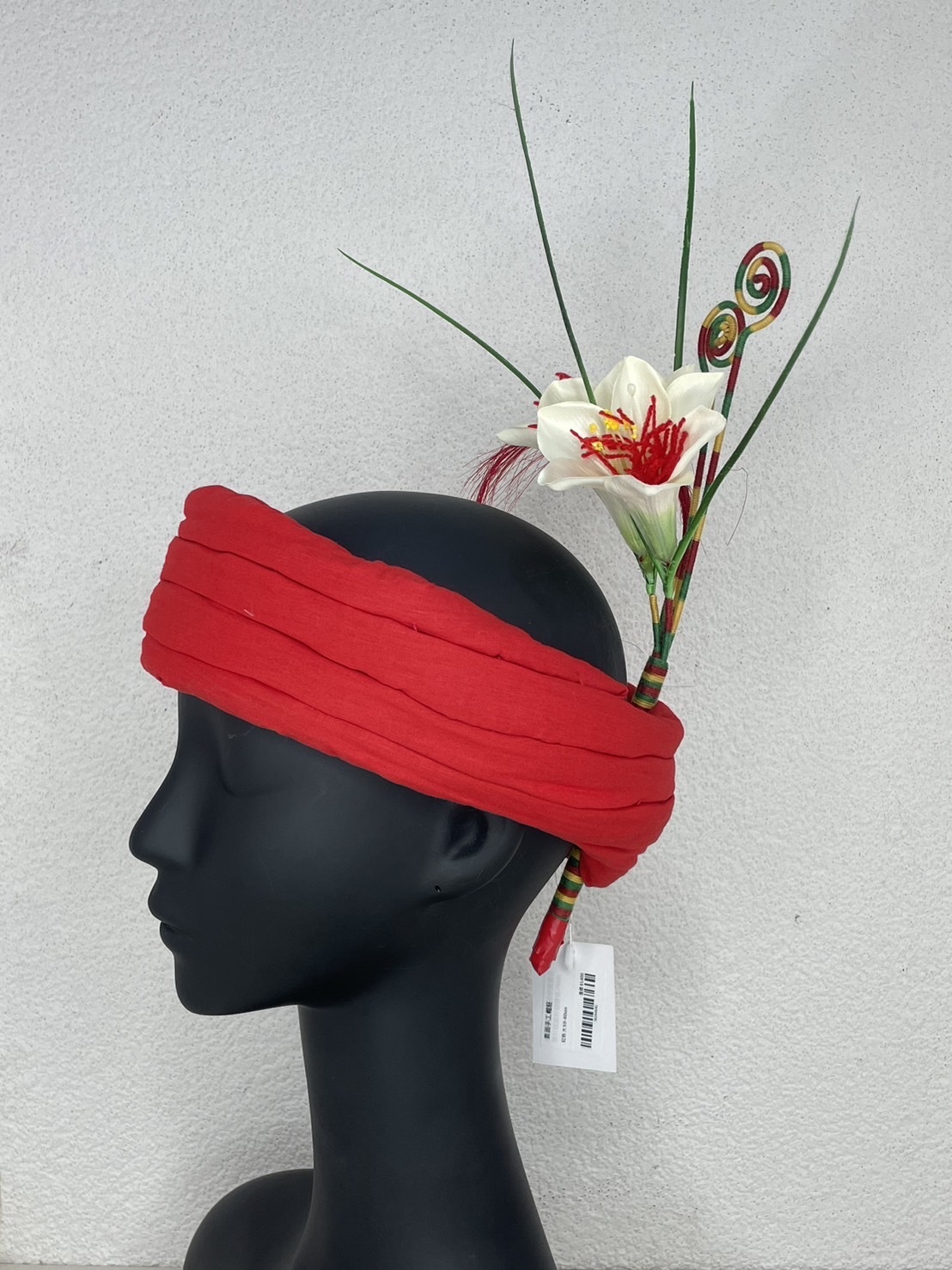 W-No.11百合毛線鈴鐺紅毛頭叉28cm