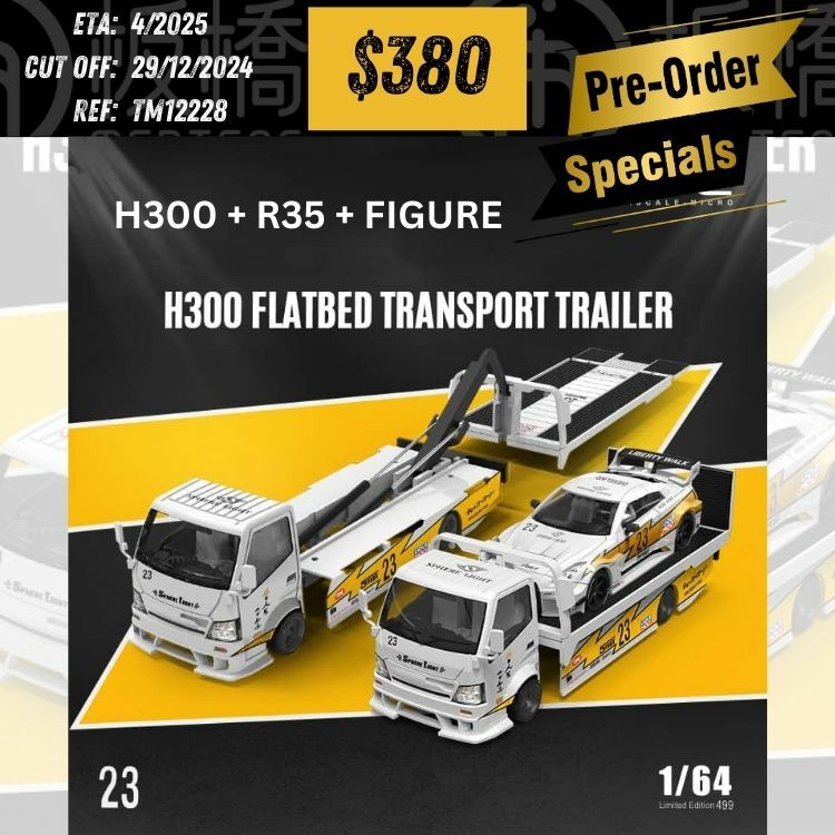 PO-$380 * TIME MICRO * 1:64 LIGHTNING SET (R35 LB + H300 + FIGURE) [OD22/12]