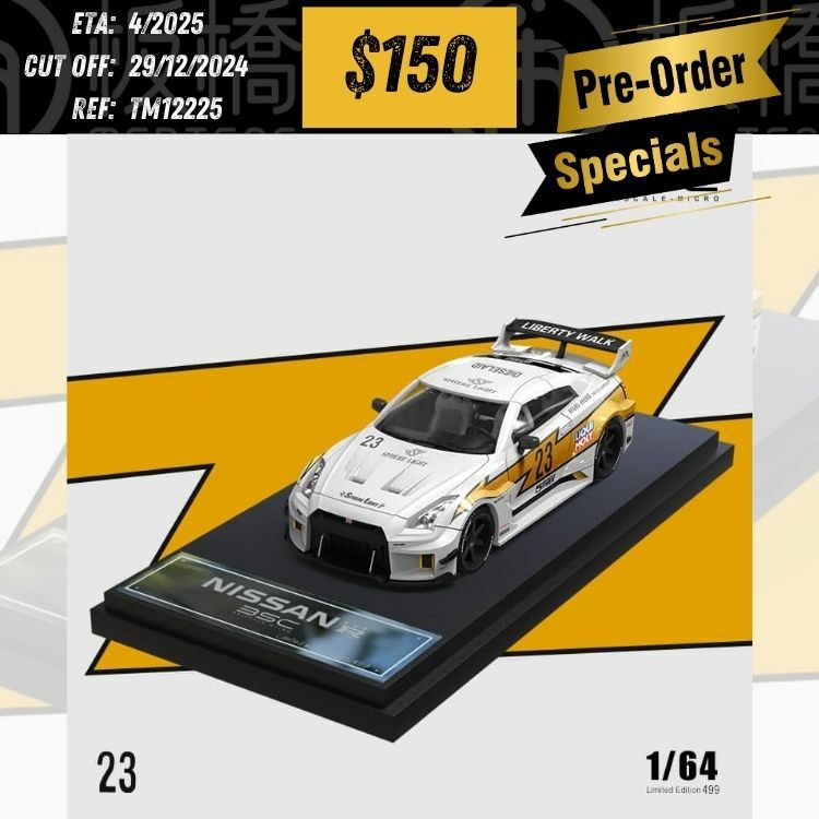 PO-$150 * TIME MICRO * 1:64 NISSAN R35 GTR LB LIGHTNING [OD22/12]