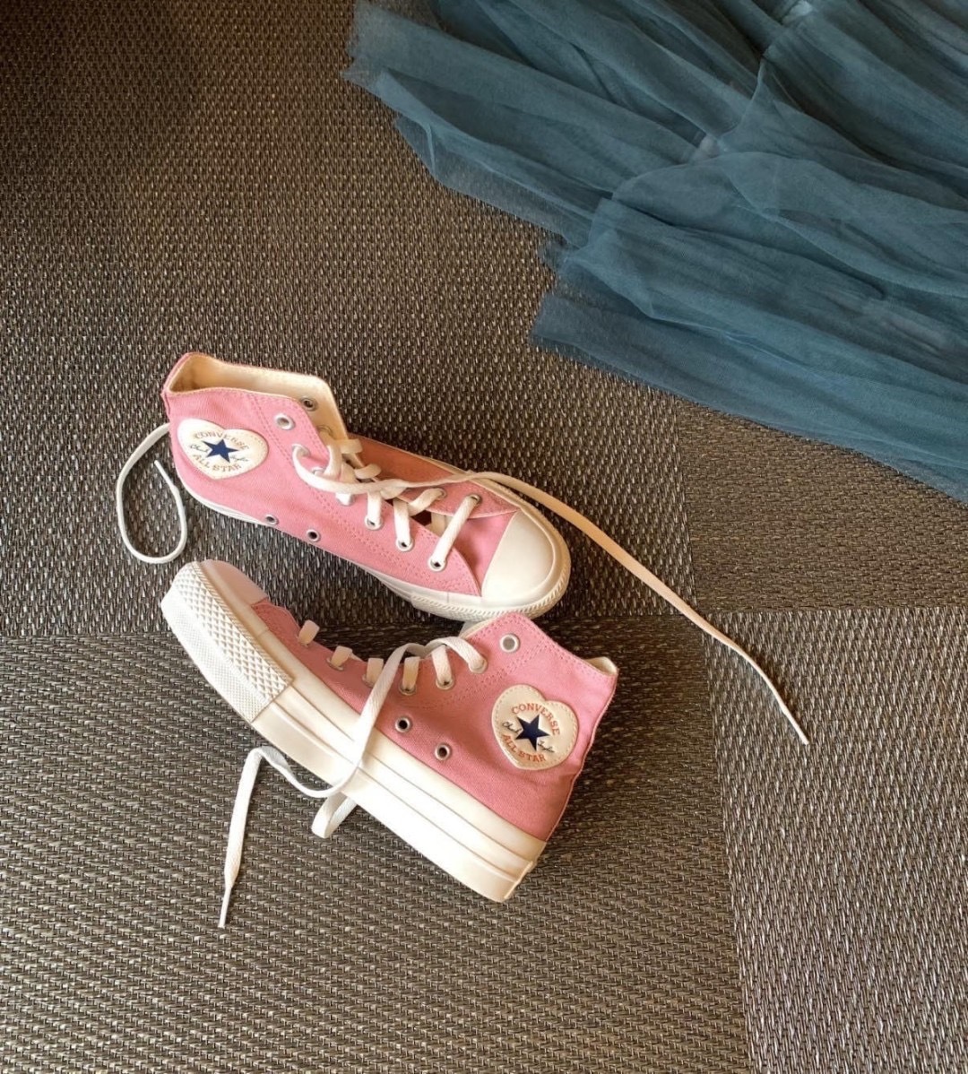 🇯🇵Converse all star  愛心標 微厚底 高筒帆布鞋 無盒