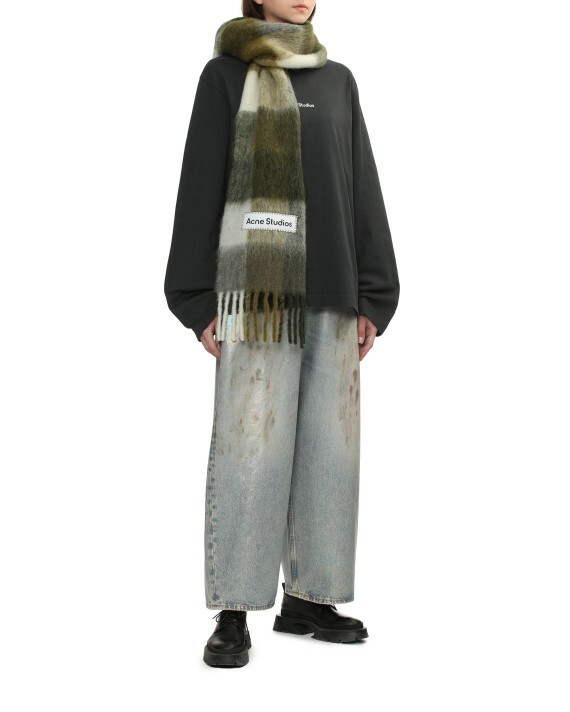 【Focus Store】預購 Acne Studio Mohair checked scarf "Brown" 馬海毛格紋圍巾 棕色