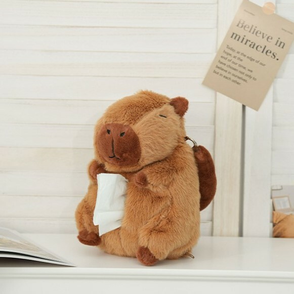 《5430》創意卡皮巴拉可掛式紙巾盒