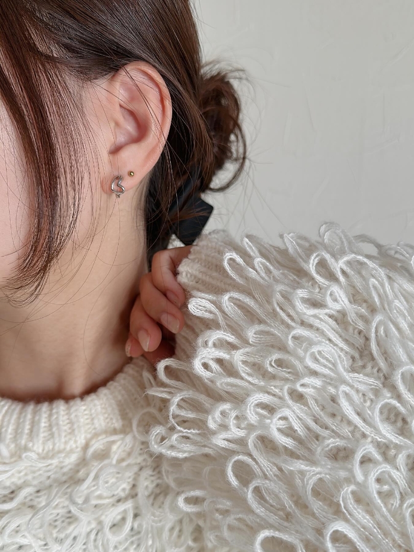 S925 turn heart pierce