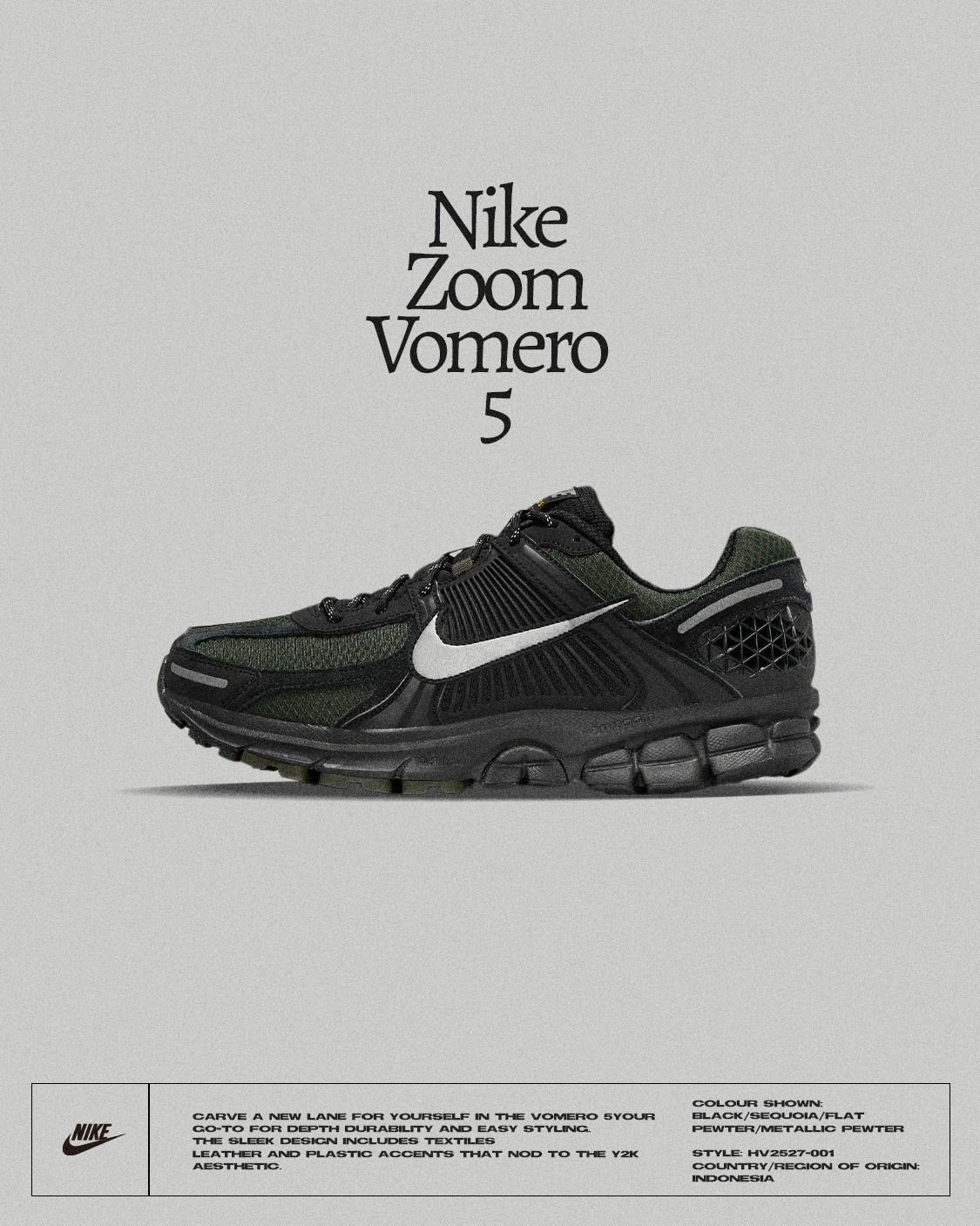 iSNEAKERS｜Nike Zoom Vomero 5 "Black Sequoia" 黑綠 HV2527-001