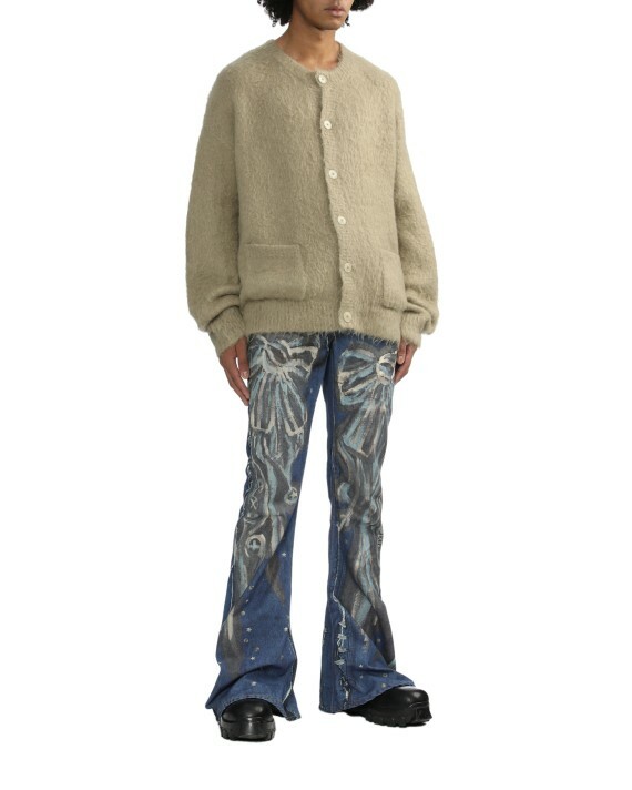 【Focus Store】預購 Acne Studio 2024 regular fit jeans "Denim" 電繪塗鴉喇叭褲