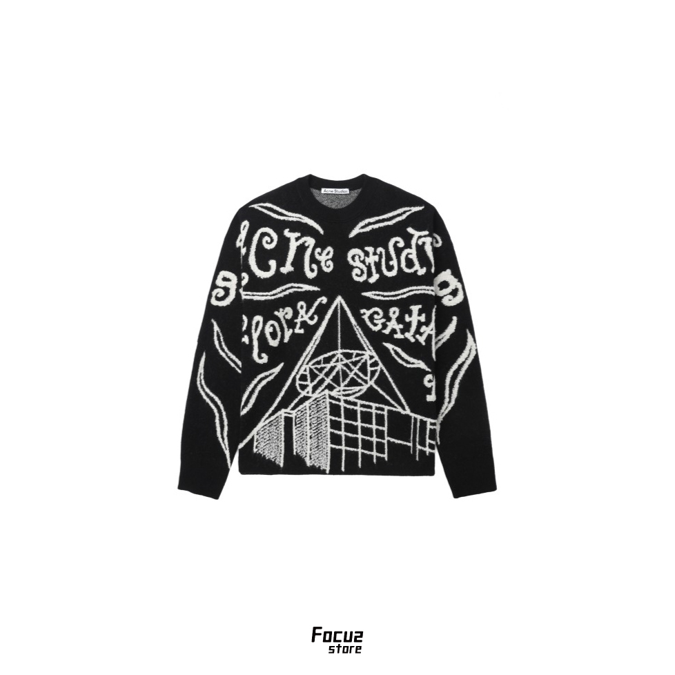 【Focus Store】預購 Acne Studio Jacquard logo jumper "Black" 背心