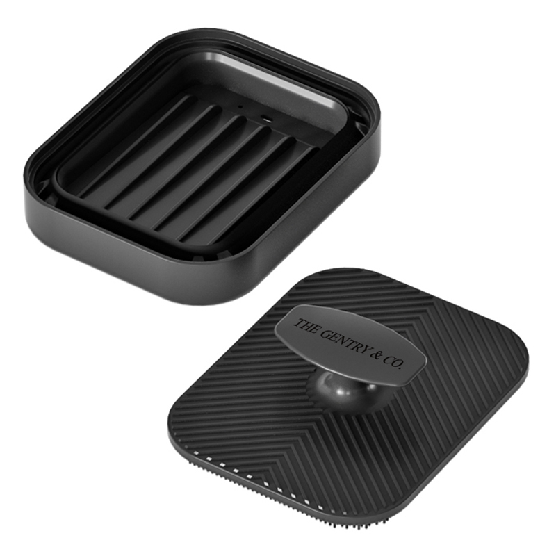 The Gentry & Co. 二合一 超柔軟矽膠 按摩洗澡刷 & 肥皂盒