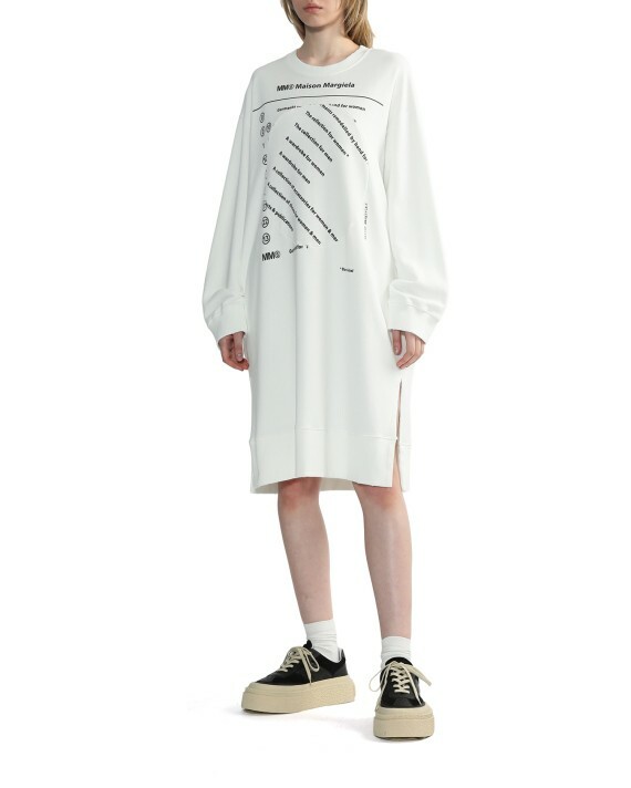 【Focus Store】預購 MM6 Maison Margiela Logo jersey dress "White" 長版洋裝