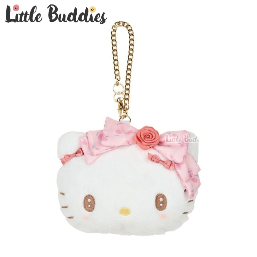 日本 Sanrio 玫瑰花系列 - 頭型證件套連拉鏈袋