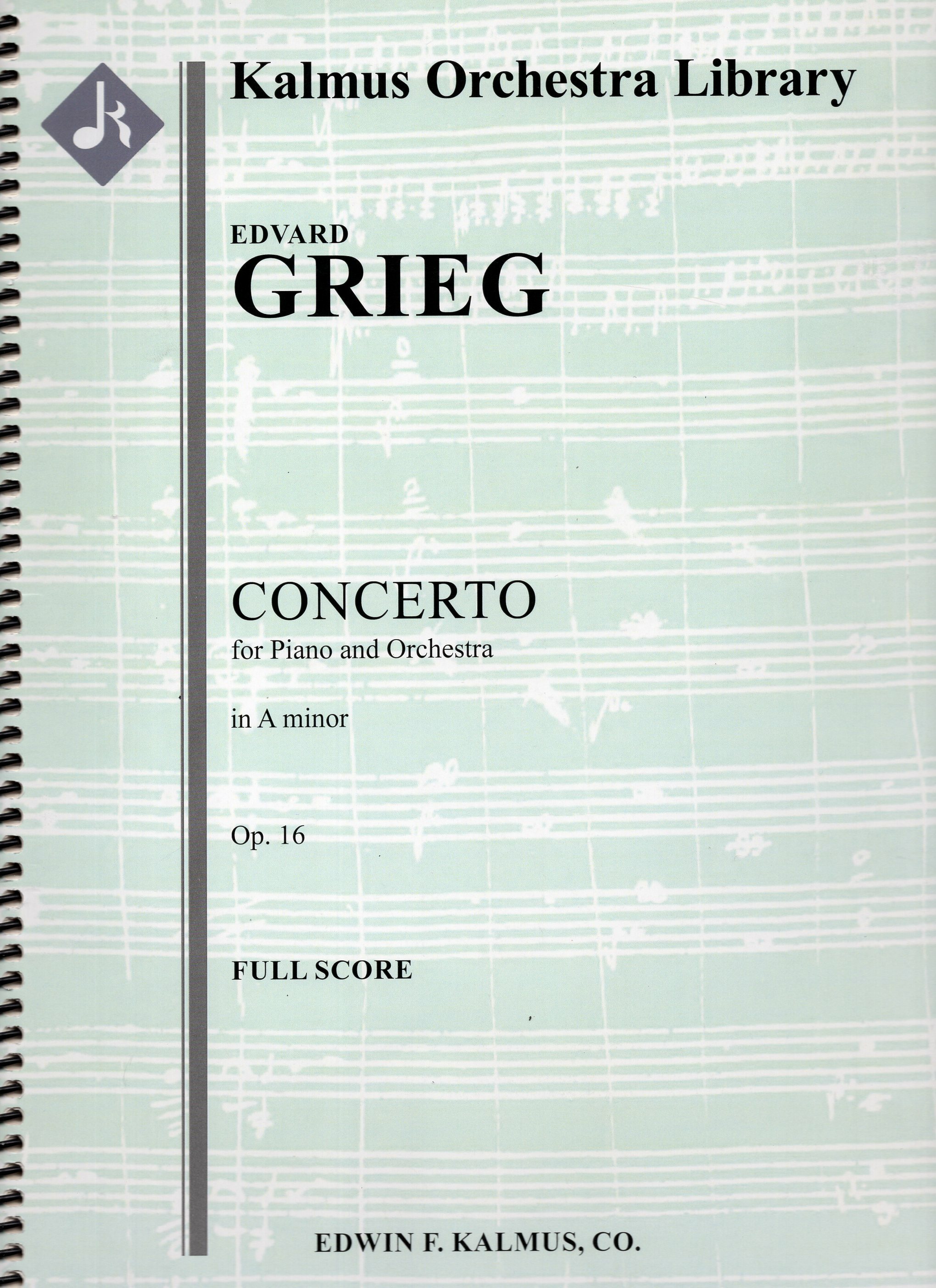 《Grieg: Concerto for Piano in A minor, Op. 16》總譜