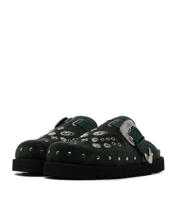 【Focus Store】預購 TOGA ARCHIVES Eyelet metal sabot mules "Army Green" 穆勒拖