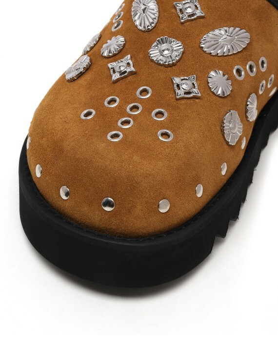 【Focus Store】預購 TOGA ARCHIVES Eyelet metal sabot mules "Coffee" 穆勒拖