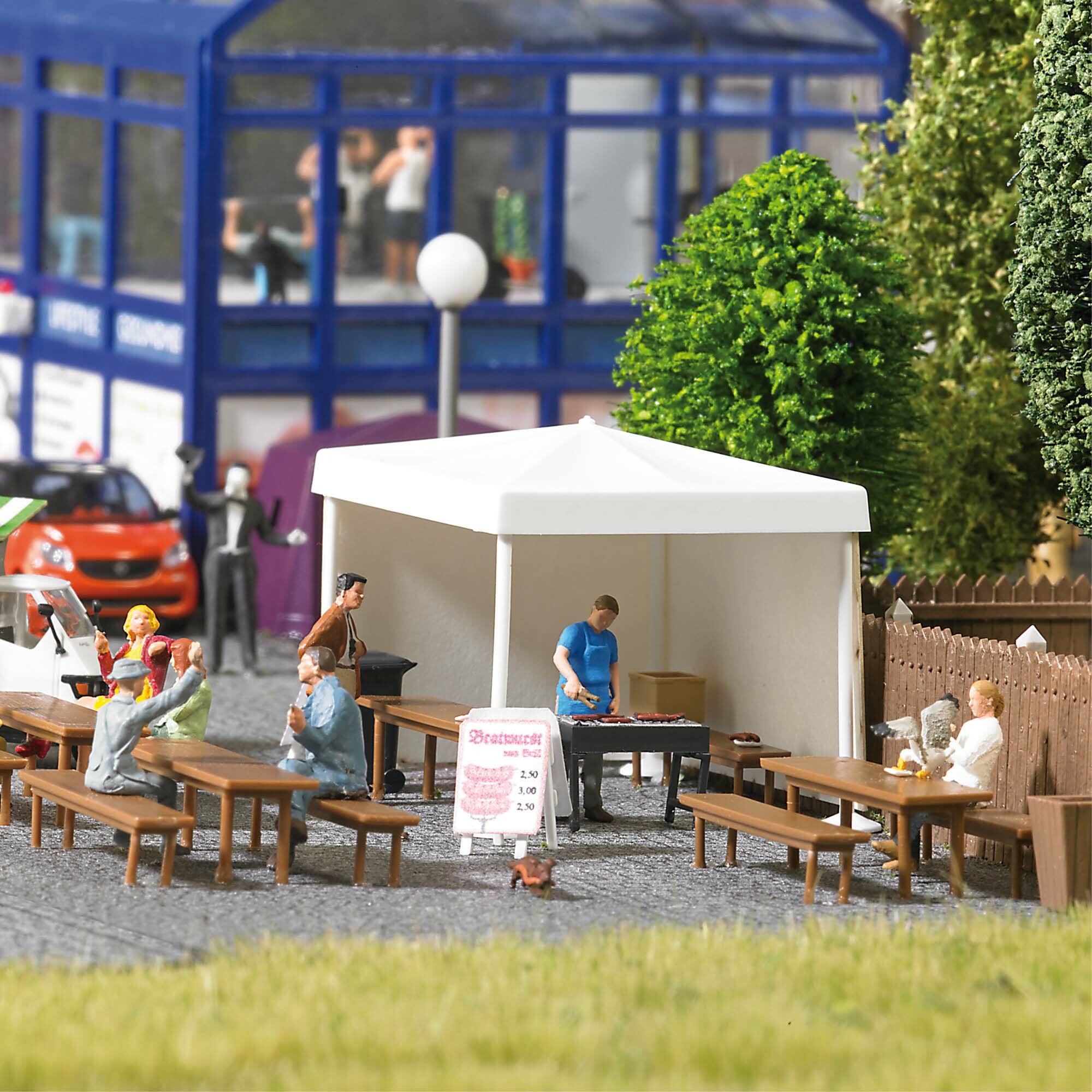 Busch 1828 HO規 香腸燒烤攤