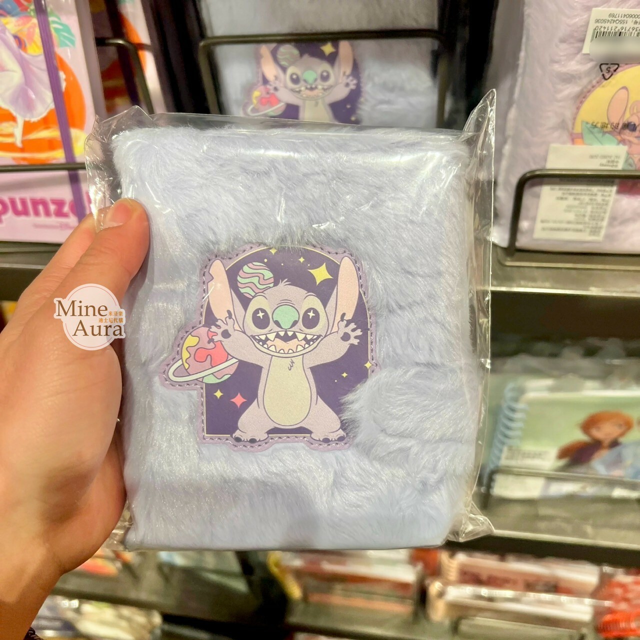 史迪奇 Stitch 安琪拉 Angel 圖案 絨毛 造型 筆記本 記事本 星際寶貝 Lilo & Stitch -上海迪士尼樂園