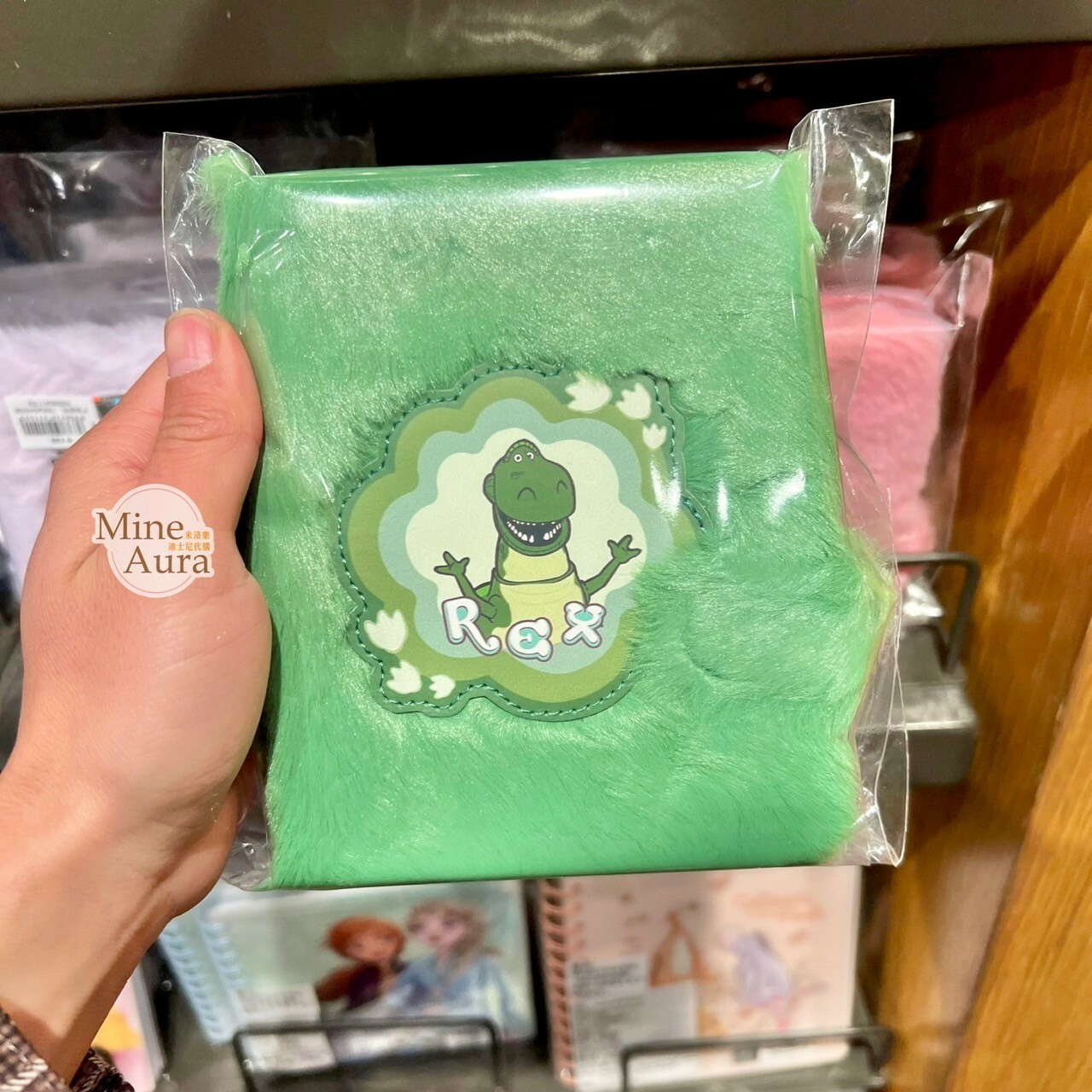 抱抱龍 Rex 圖案 絨毛 造型 筆記本 記事本 玩具總動員 Toy Story -上海迪士尼樂園