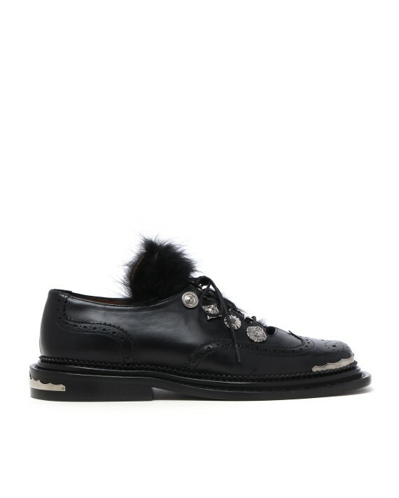 【Focus Store】預購 TOGA ARCHIVES Embellished leather oxfords "Black" 樂福鞋