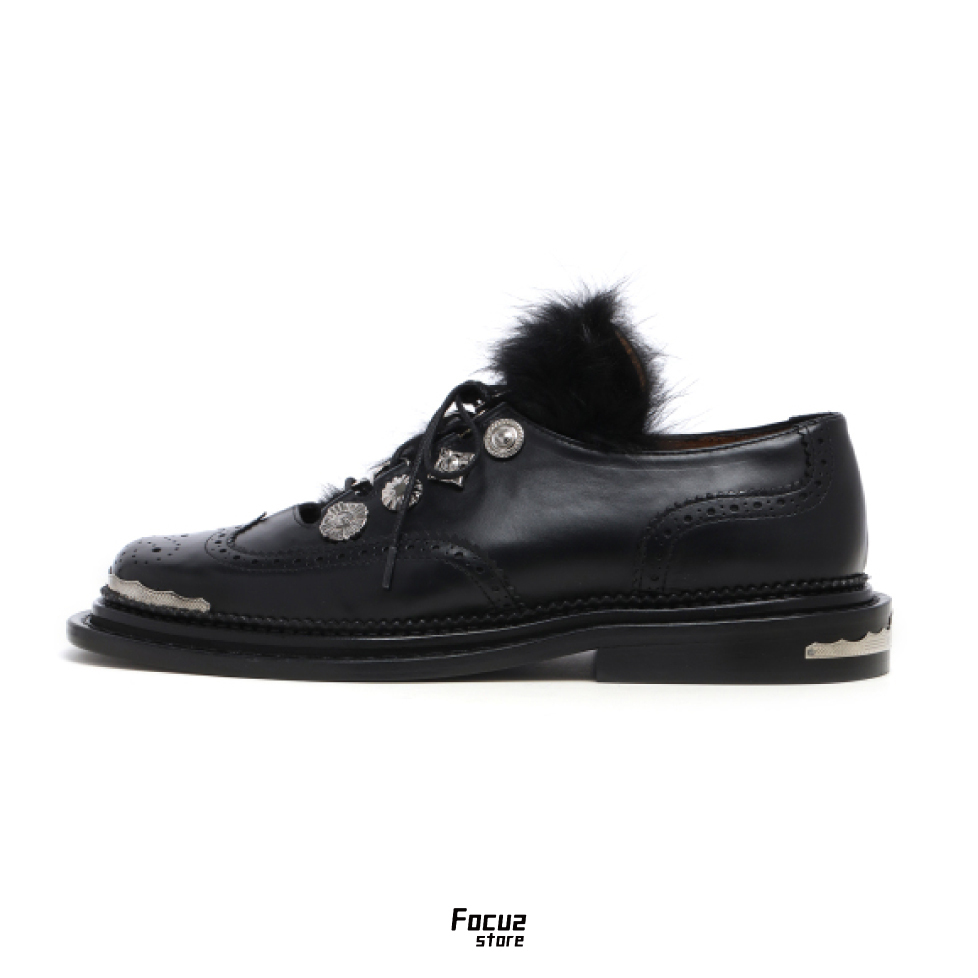 【Focus Store】預購 TOGA ARCHIVES Embellished leather oxfords "Black" 樂福鞋