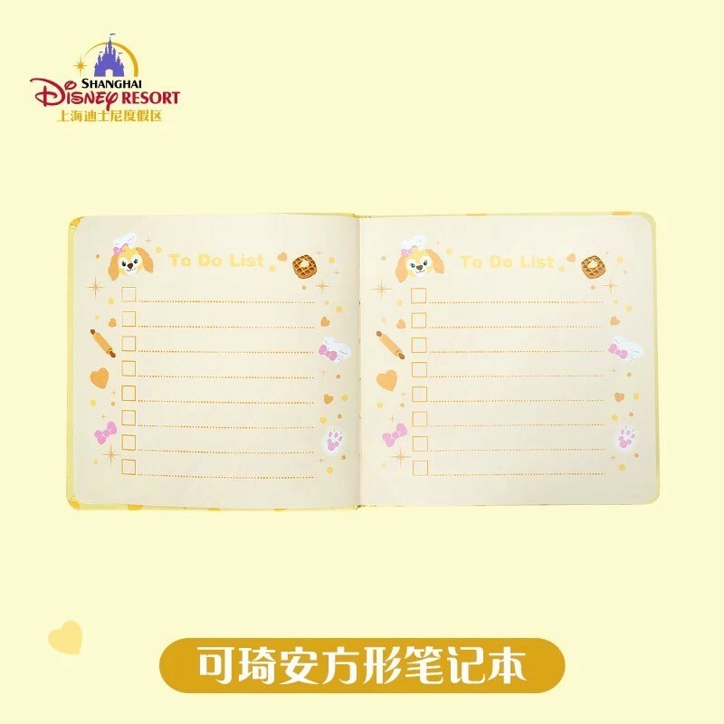 可琦安 餅乾 CookieAnn 圖案 方形 筆記本 記事本 -上海迪士尼樂園