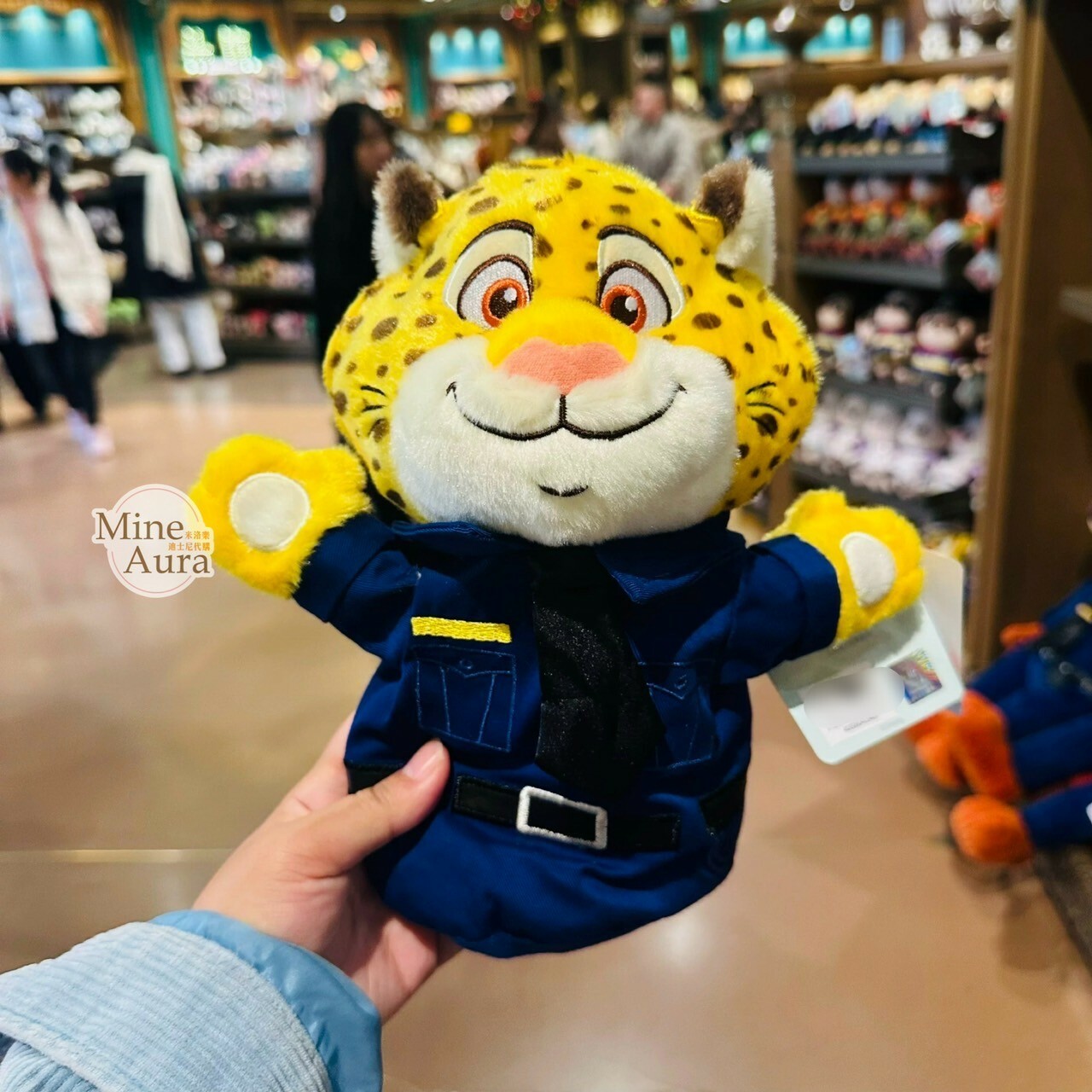 洪金豹 Benjamin Clawhauser 絨毛 手偶 娃娃 玩偶 動物方城市 Zootopia -上海迪士尼樂園