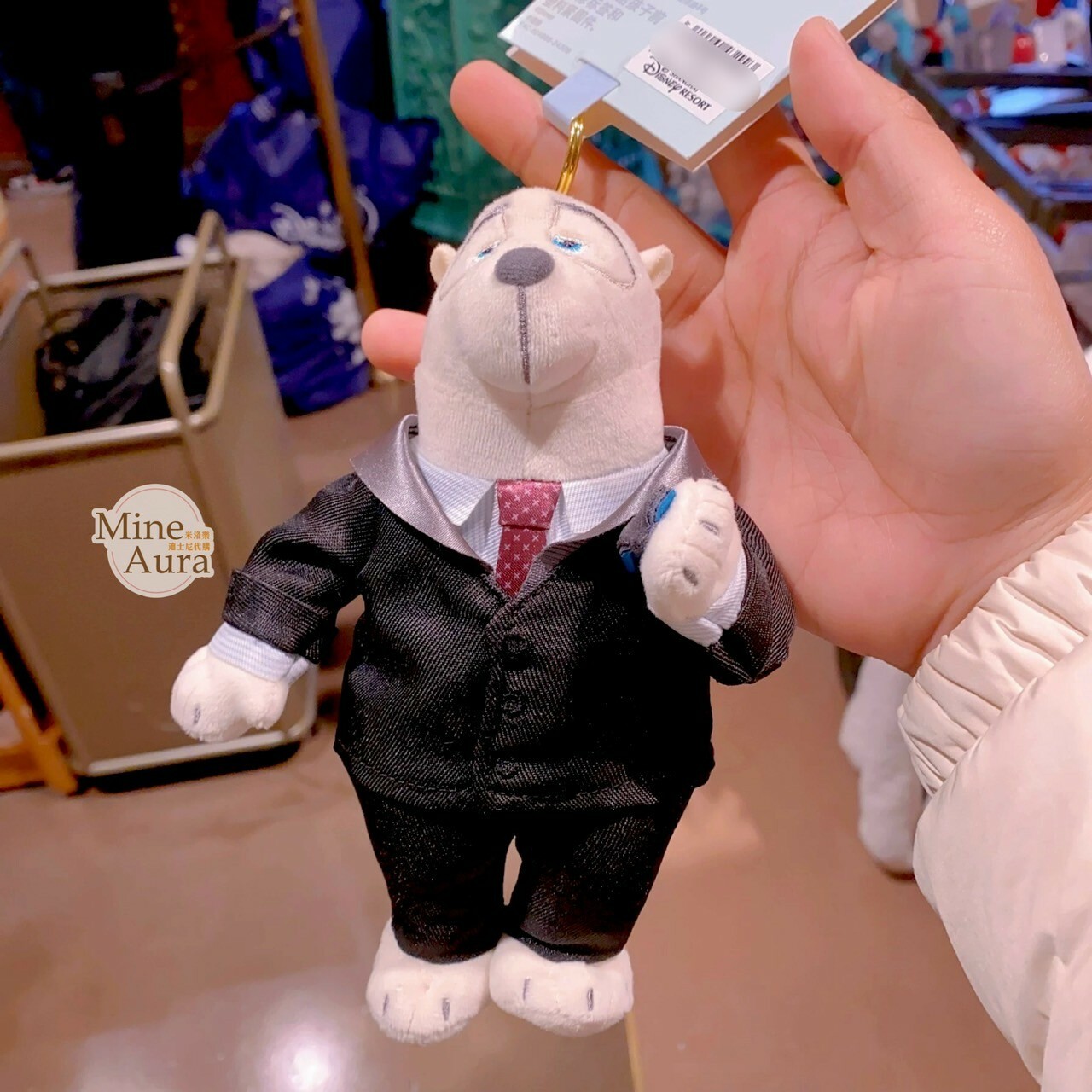 北極熊 保鑣 絨毛 鑰匙圈 吊飾 動物方城市 Zootopia -上海迪士尼樂園