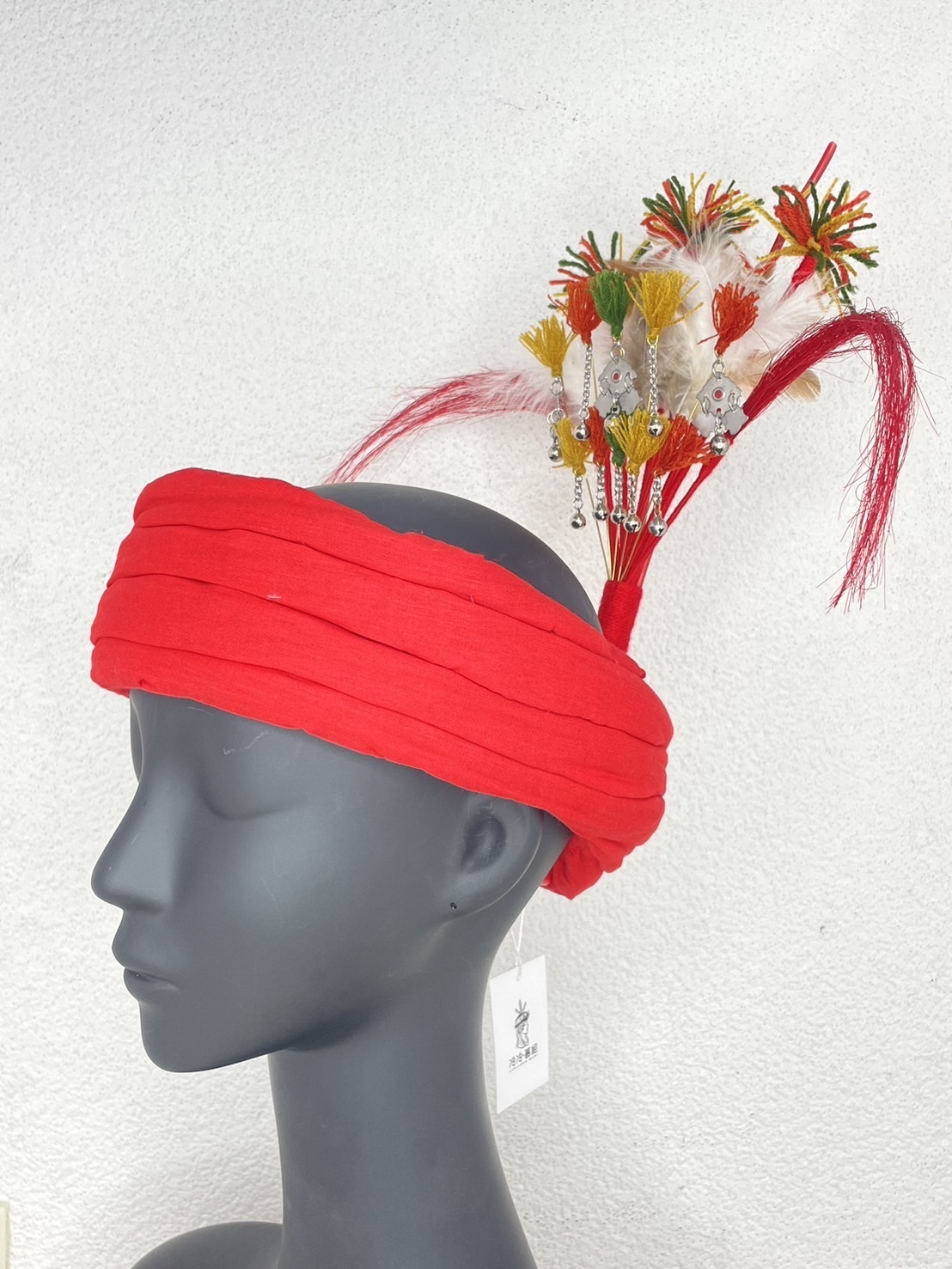 W-No.3絨毛毛線紅毛羽座33cm