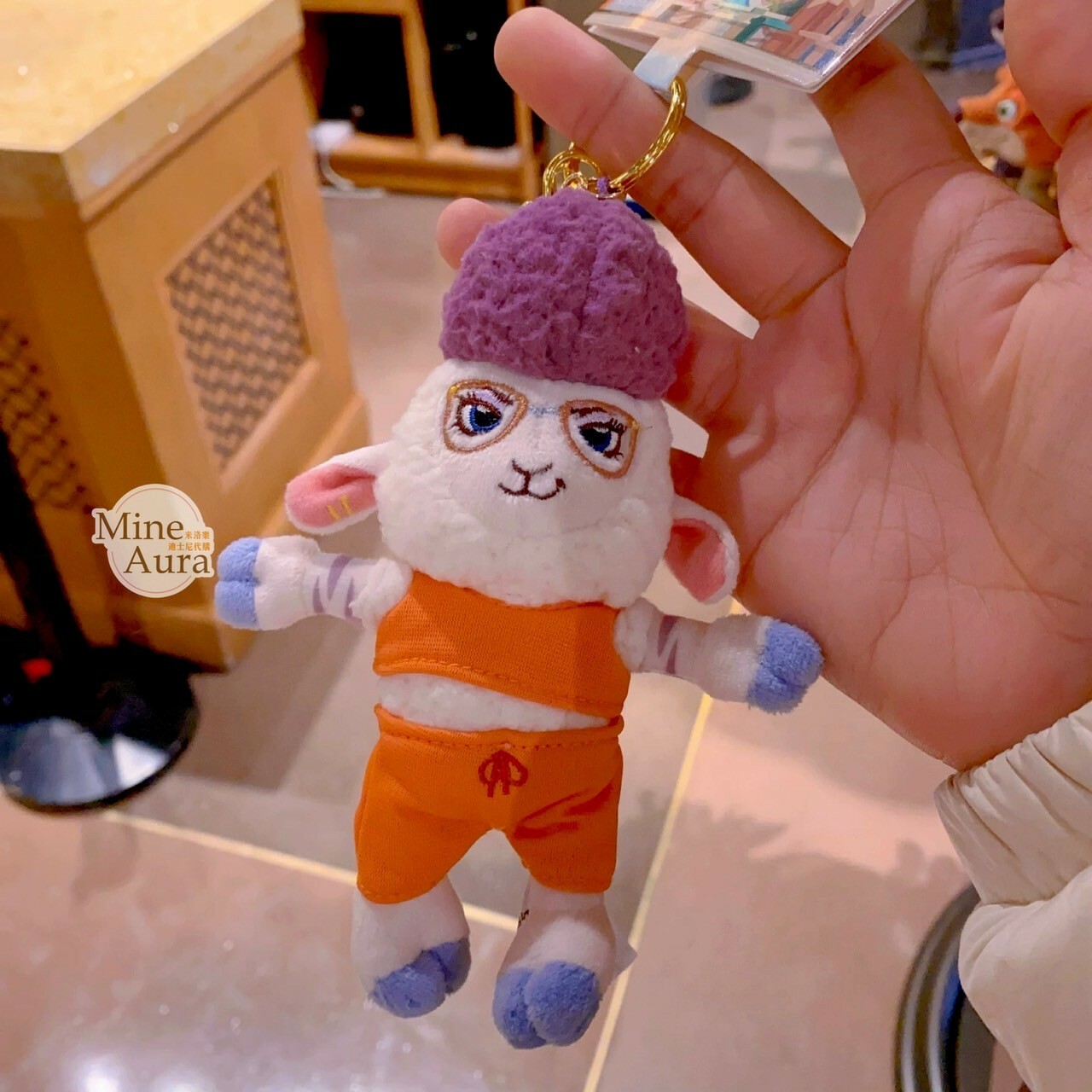 副市長 羊咩咩 Dawn Bellwether 監獄裝 絨毛 鑰匙圈 吊飾 動物方城市 Zootopia -上海迪士尼樂園