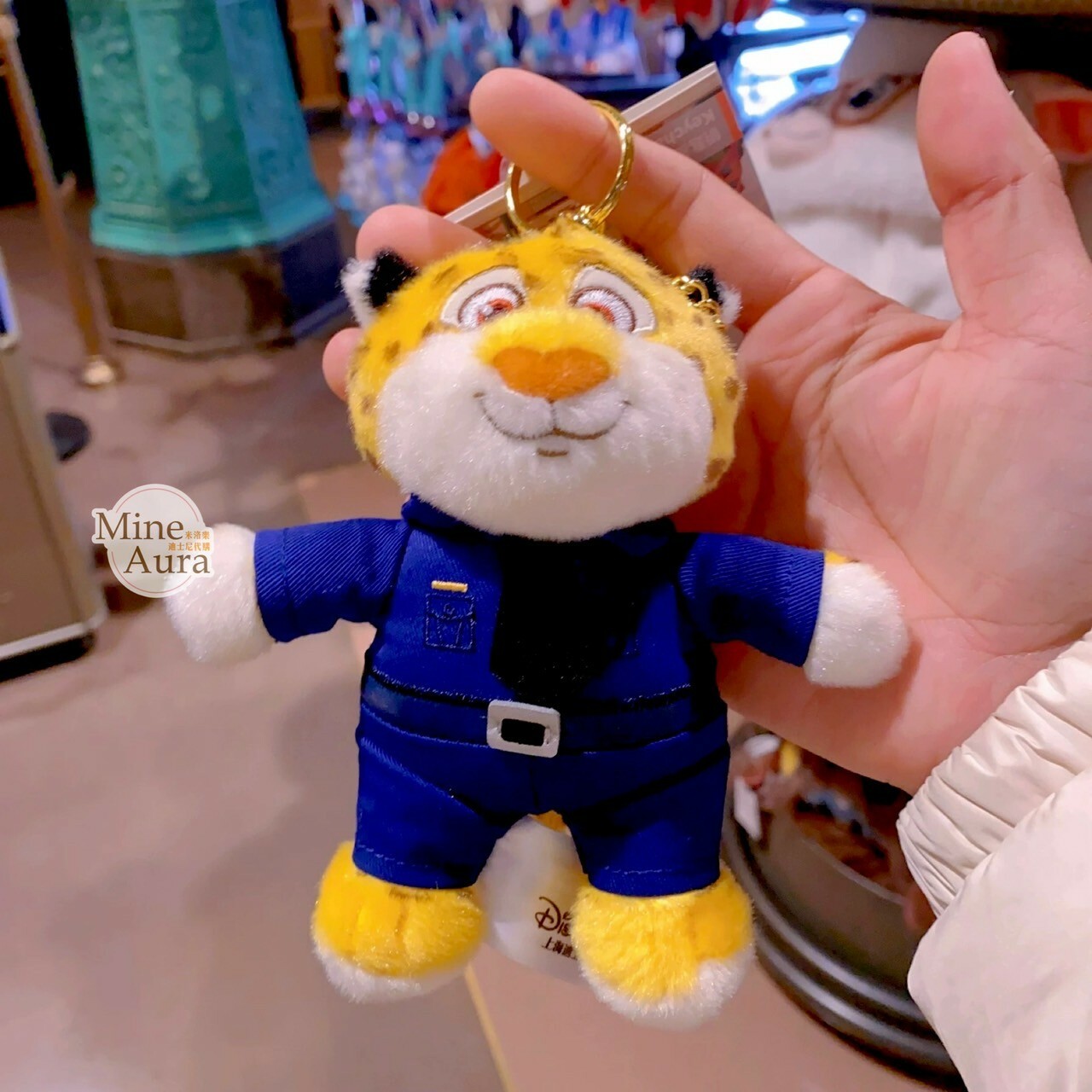 洪金豹 Benjamin Clawhauser 絨毛 鑰匙圈 吊飾 動物方城市 Zootopia -上海迪士尼樂園