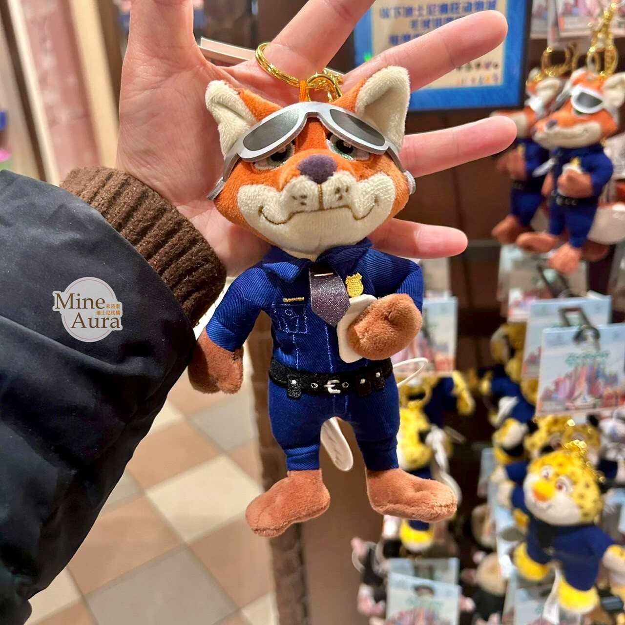 胡尼克 Nick 絨毛 鑰匙圈 吊飾 動物方城市 Zootopia -上海迪士尼樂園