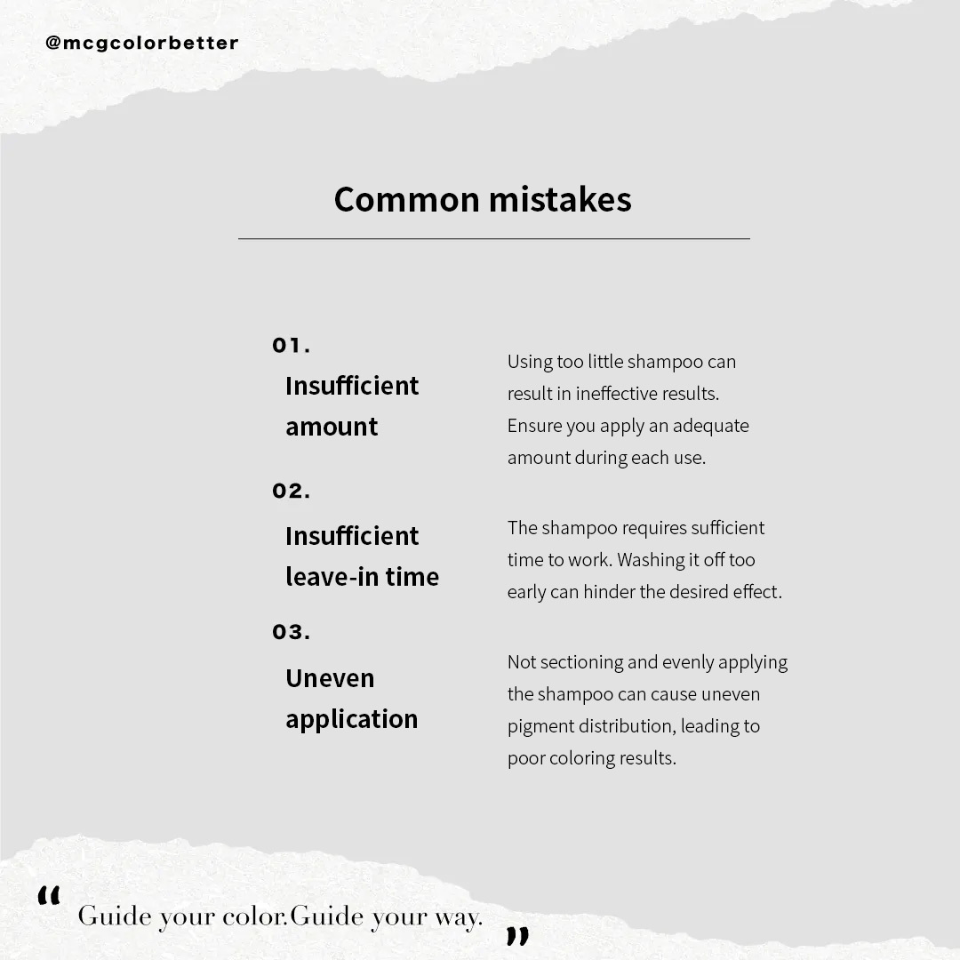 Common mistakes when using color-depositing shampoo