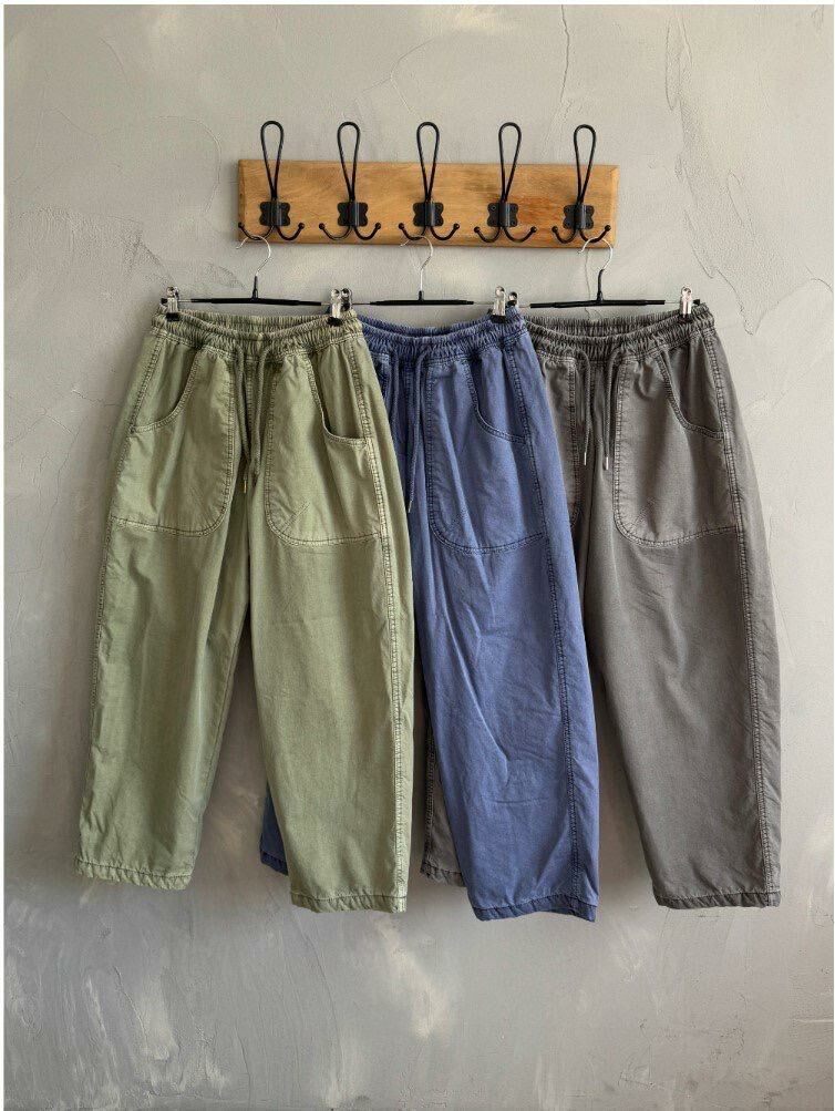 洗水淨色鬆身褲(薄抓毛底) HIGH FIVE-126P