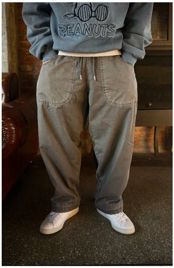 洗水淨色鬆身褲(薄抓毛底) HIGH FIVE-126P