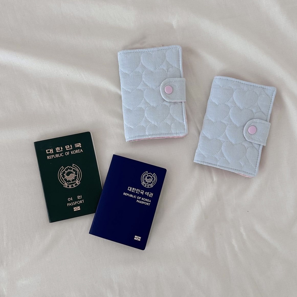 《5435》ins愛心縫紉多功能護照套