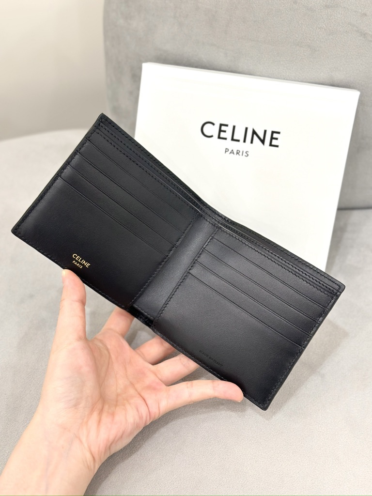 CELINE Men's Bifold Wallet in Triomphe Canvas