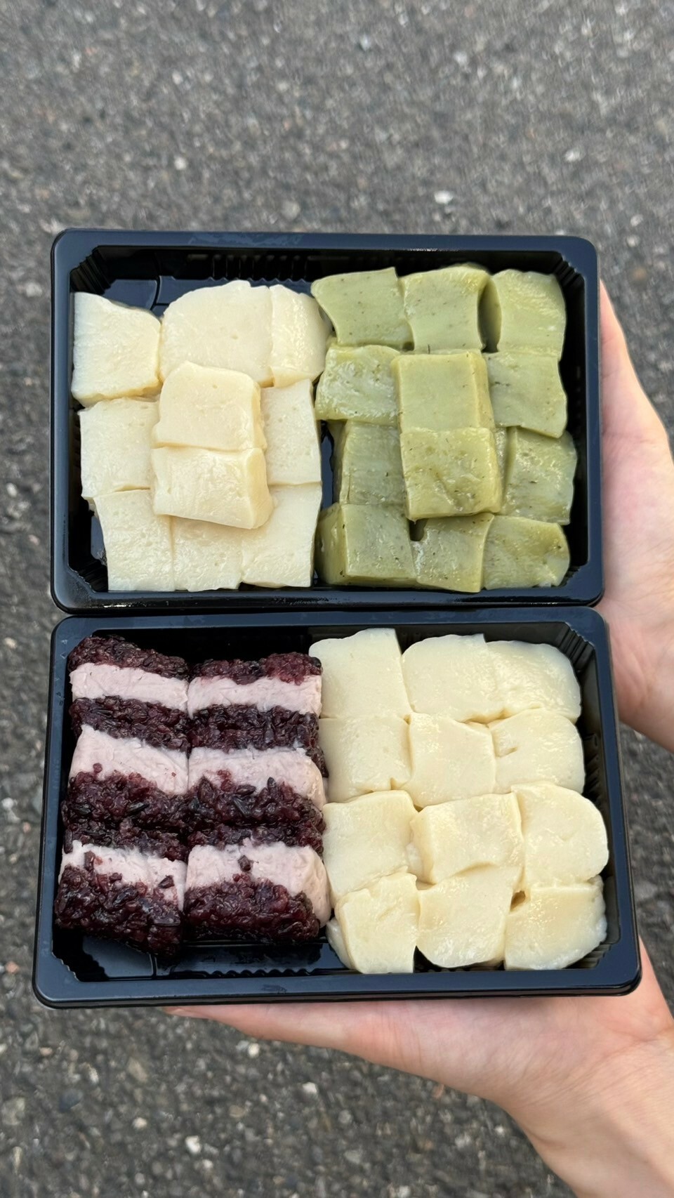 紫芋泥麻吉麻吉(豆漿粉粿+紫米芋泥糕）