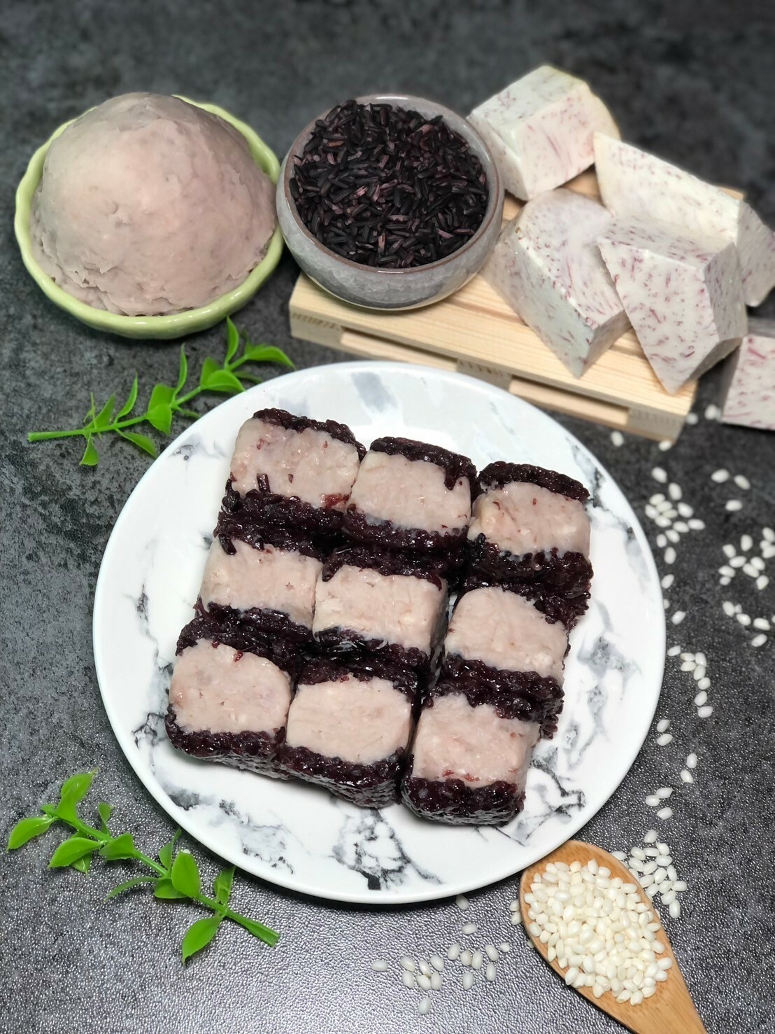 紫芋泥相遇(紫米芋泥糕)