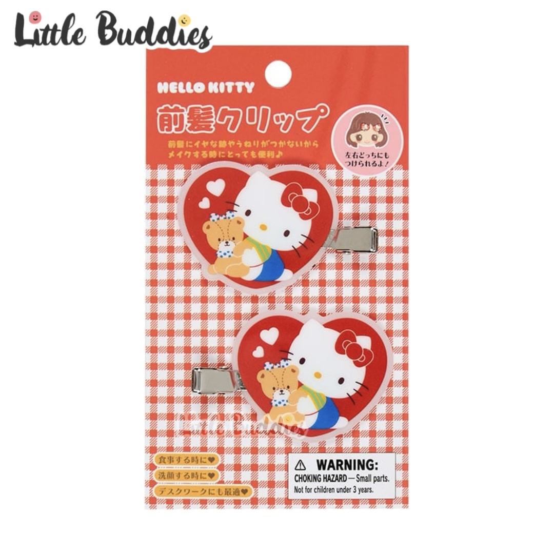 日本 Sanrio 復古雜貨文具系列 - 亞克力髮夾對裝 (2入)
