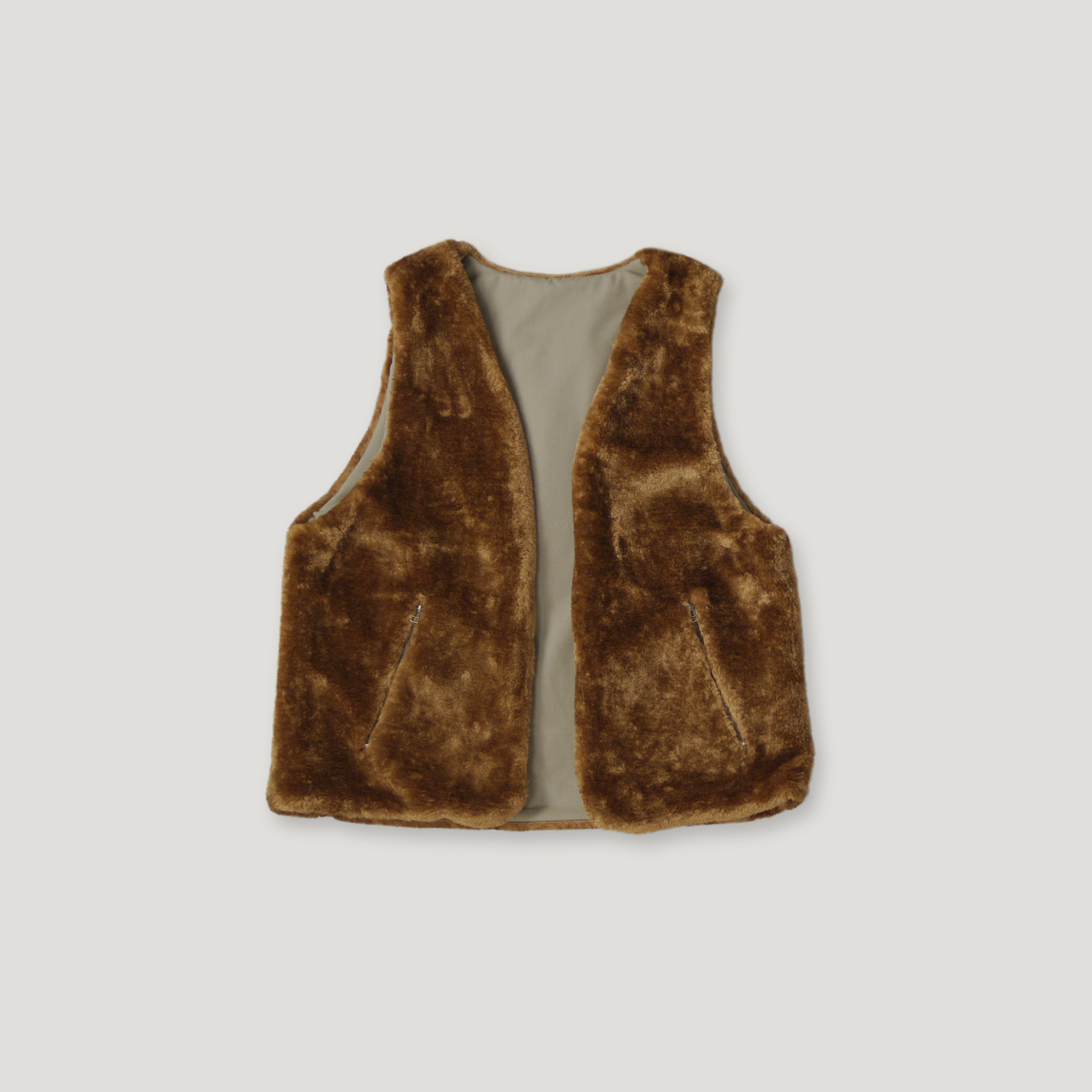 J.P.L. 毛絨箱型背心 ╭ 2色 ╮