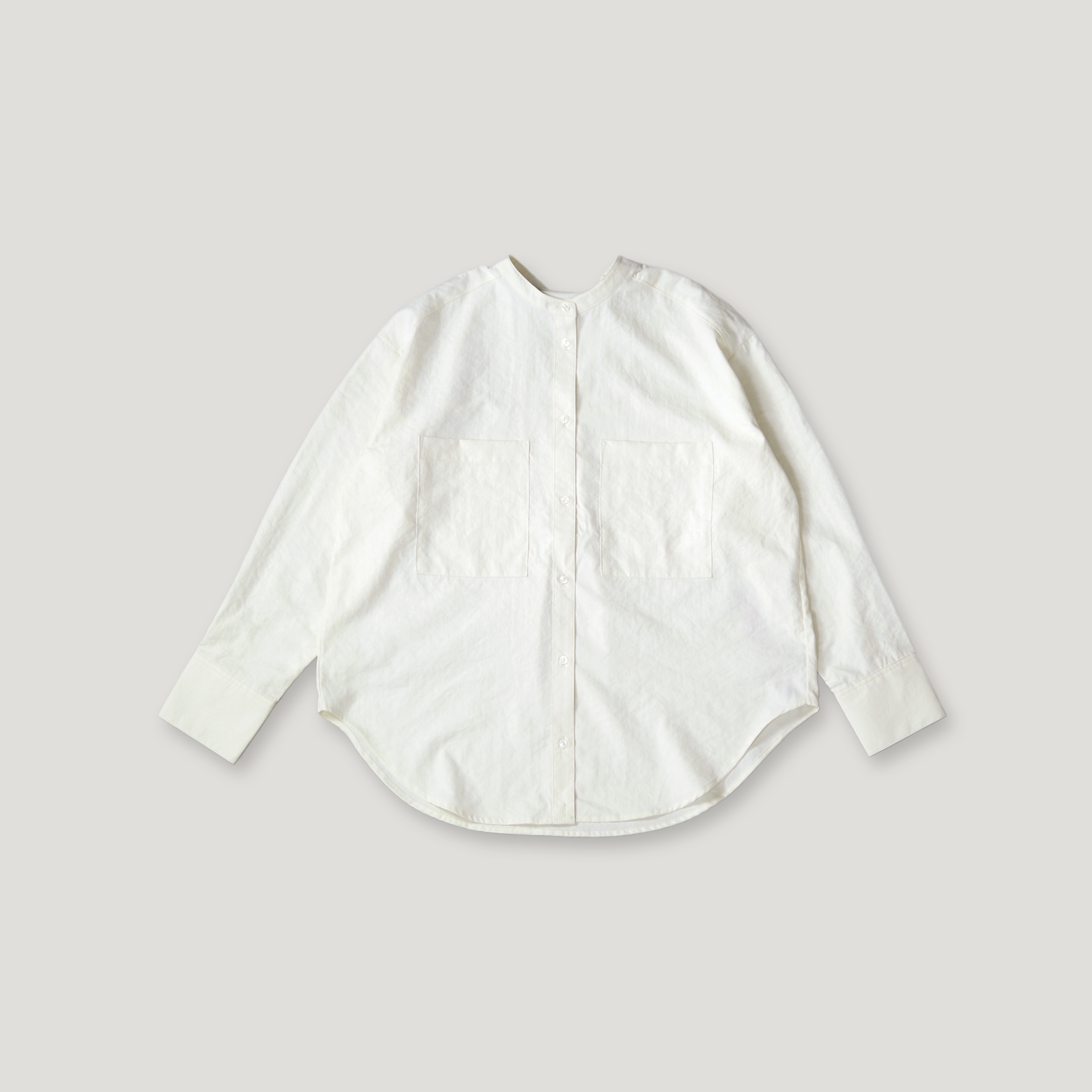 J.P.L. 立領蜜桃絨弧形襯衫 ‹ 2 Way › ╭ 2色 ╮