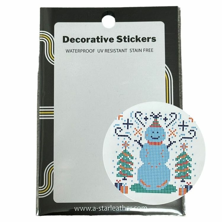 聖誕節皮革裝飾標貼 - 聖誕雪人