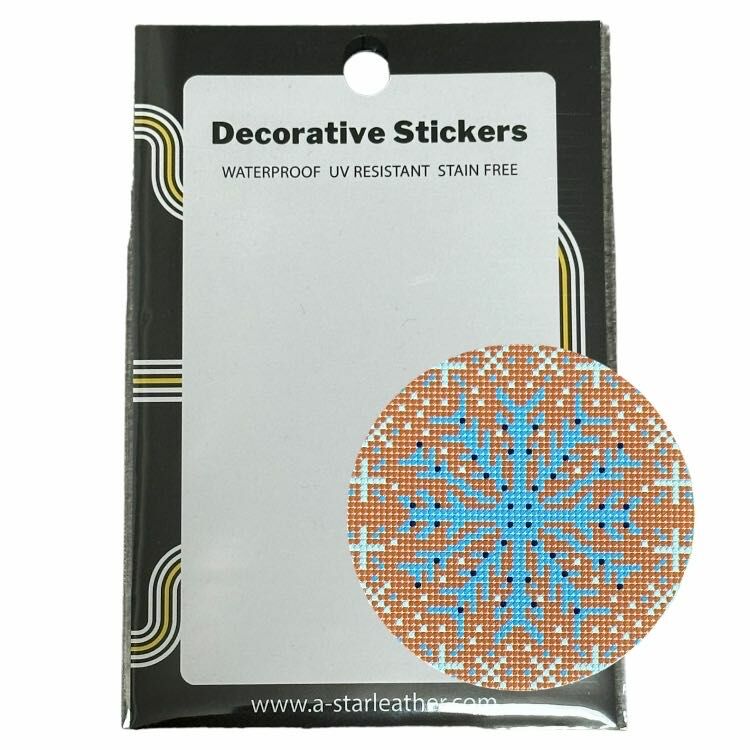 聖誕節皮革裝飾標貼 - 大雪花