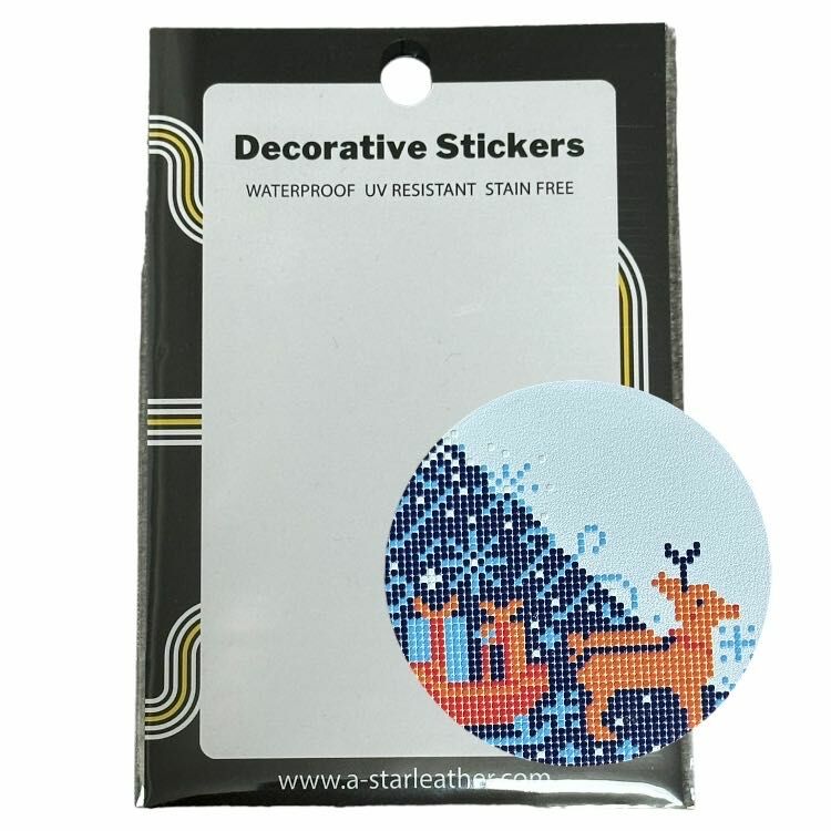 聖誕節皮革裝飾標貼 - 聖誕老人的鹿兒