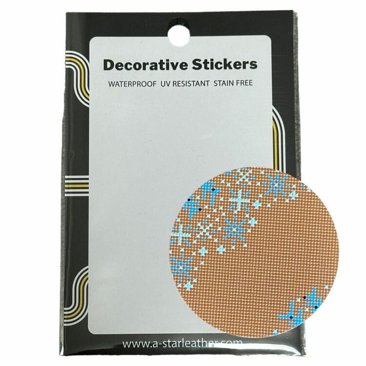 聖誕節皮革裝飾標貼 - 焰紅天的雪花