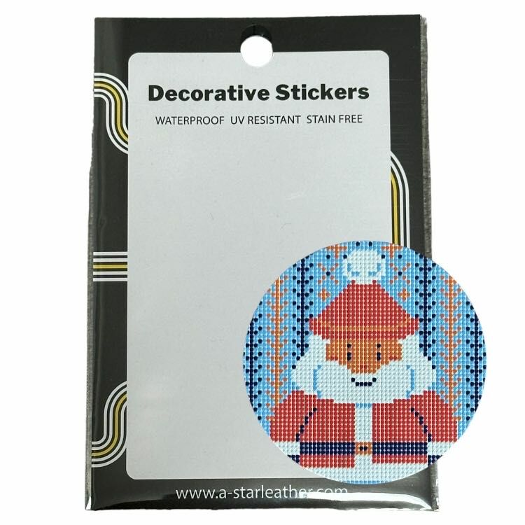 聖誕節皮革裝飾標貼 - 聖誕老人