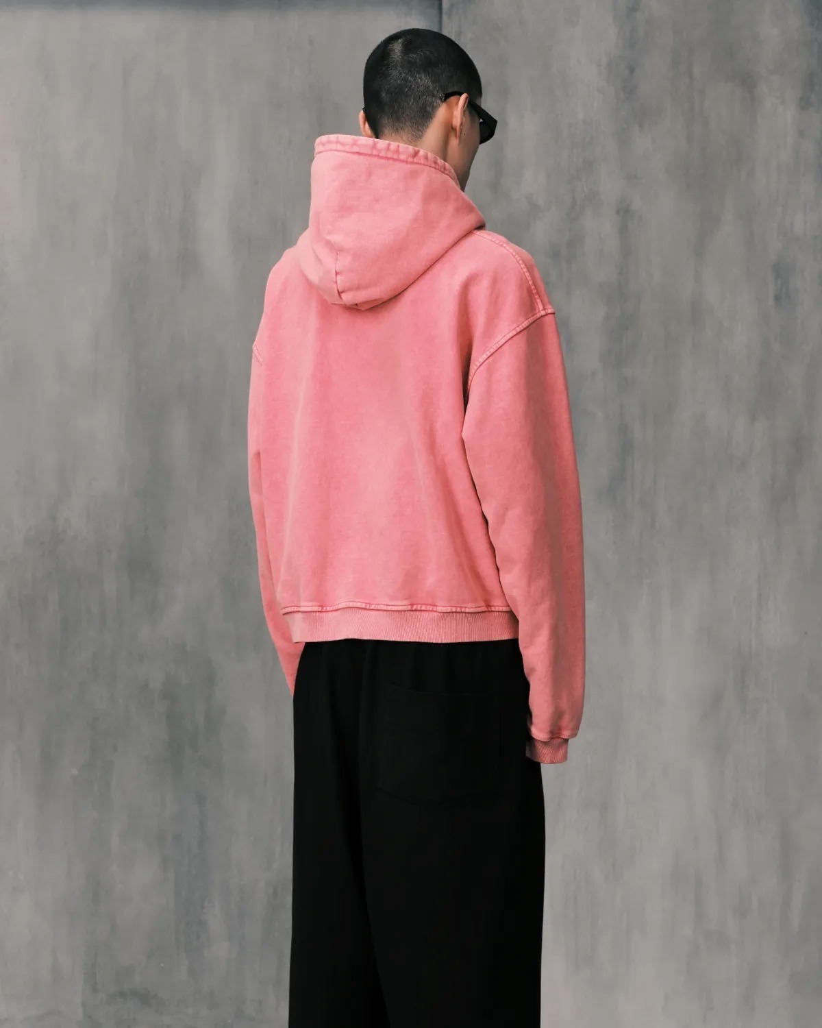 WTNC / ZIP HOODIE -WASHED PINK